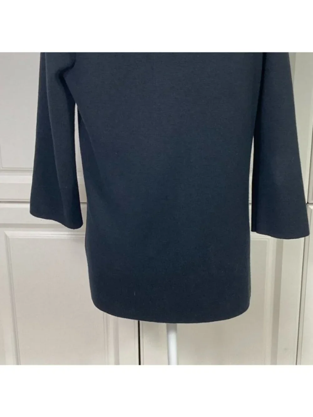 J Crew 365 Sweater Blazer Womens S Sophie Merino Wool Black Open Front Pockets